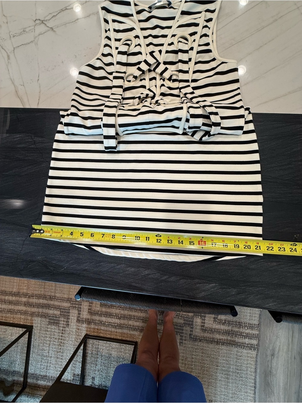 English Factory Black & White Striped Sleeveless Dress - Picture 7 of 10